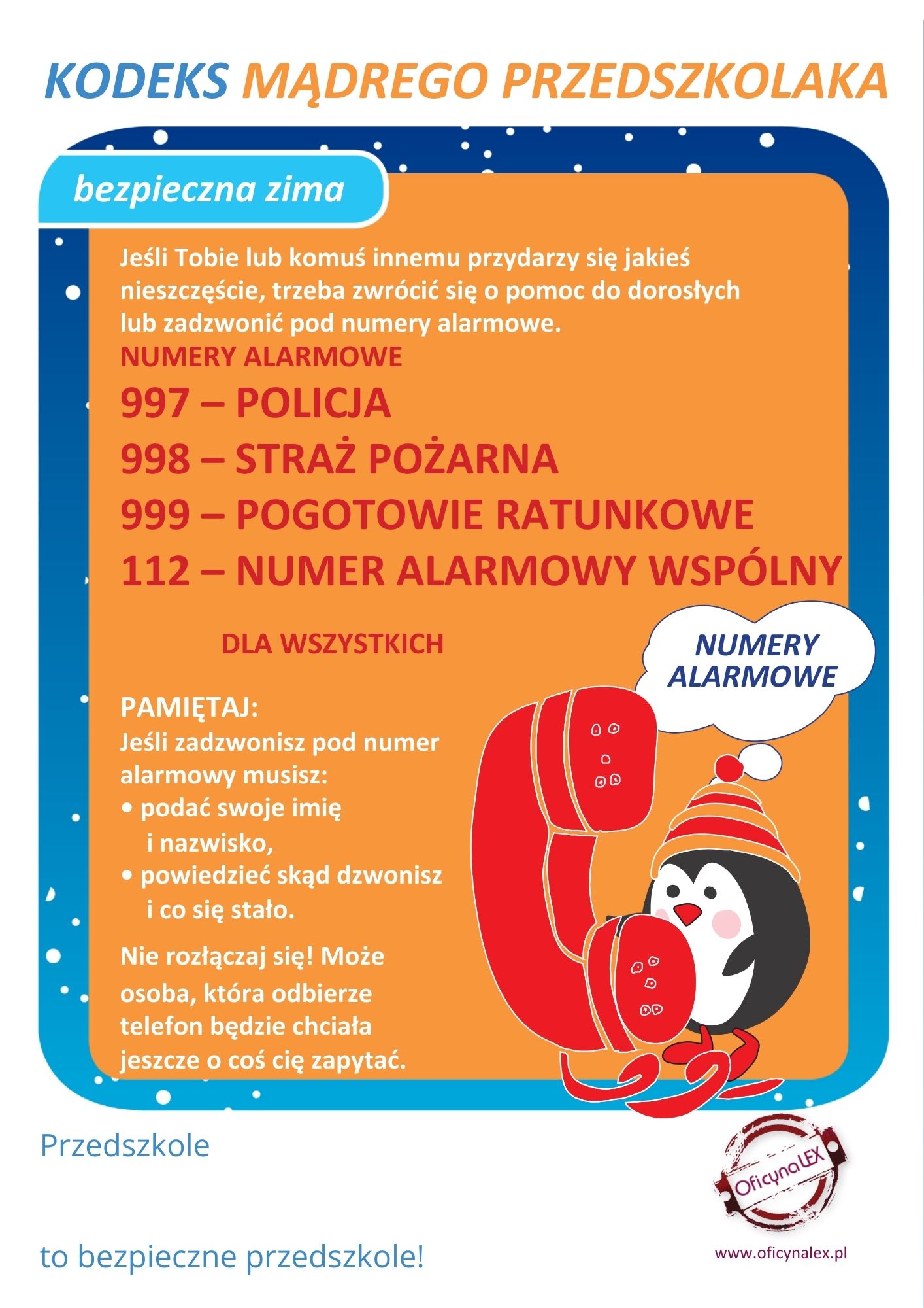 Kodeks mądrego przedszkolaka