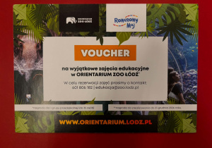 Voucher na zajęcia edukacyjne w Orientarium Łódź.