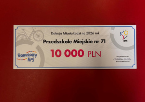 Bon na kwotę 10000 złotych do wykorzystania na akcesoria rowerowe.