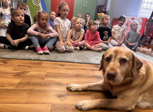Wizyta Funkcjonariusza Straży Miejskiej z psem Koką
